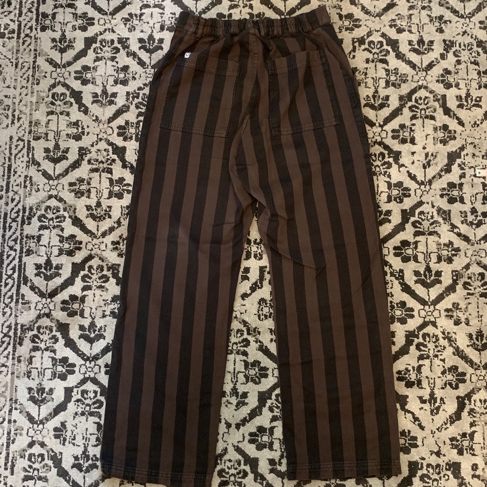 Big Bud Press Black and Brown Striped Straight-Leg Pants - Picture 6 of 13